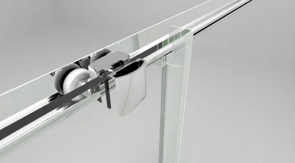 Box doccia a nicchia 120 cm porta scorrevole apertura laterale H195 cm ALBA Cromato