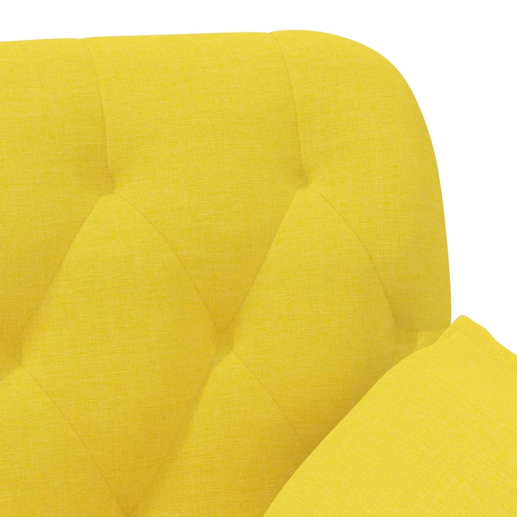 Loveseat con bottoni imbottiti Giallo Chiaro 111 x 68 x 80 cm 42041805