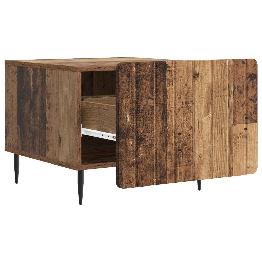 Tavolino da salotto con cassetto Legno antico 49 x 50 x 42 cm