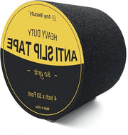 Tappetino Antiscivolo 4"x33' - 80 Grit - Trappeto Antiscivolo Robusto - Tappetino di Sicurezza Antiscivolo - Striscia di Appoggio Antiscivolo - Utilizzabile Interno e Esterno - Adatto a Bambini, Anziani e Animali Domestici - Copertura Rampino in Nero