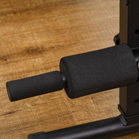 Panca Fitness per Addominali Pieghevole e Regolabile Multifunzione Nero e Rosso