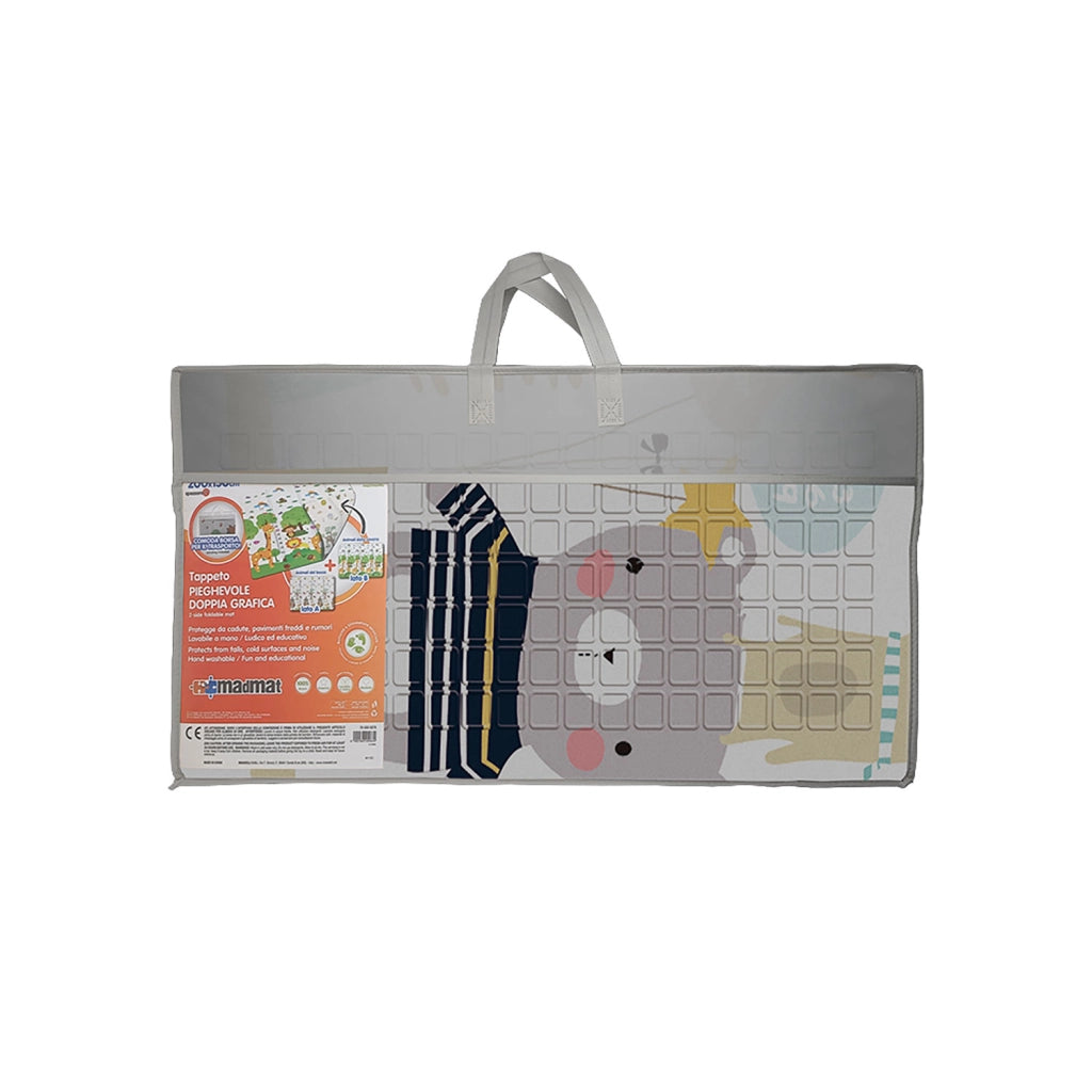 Tappeto Pieghevole per Bambini 200x150 cm Double Face Antiscivolo con Borsa Sky