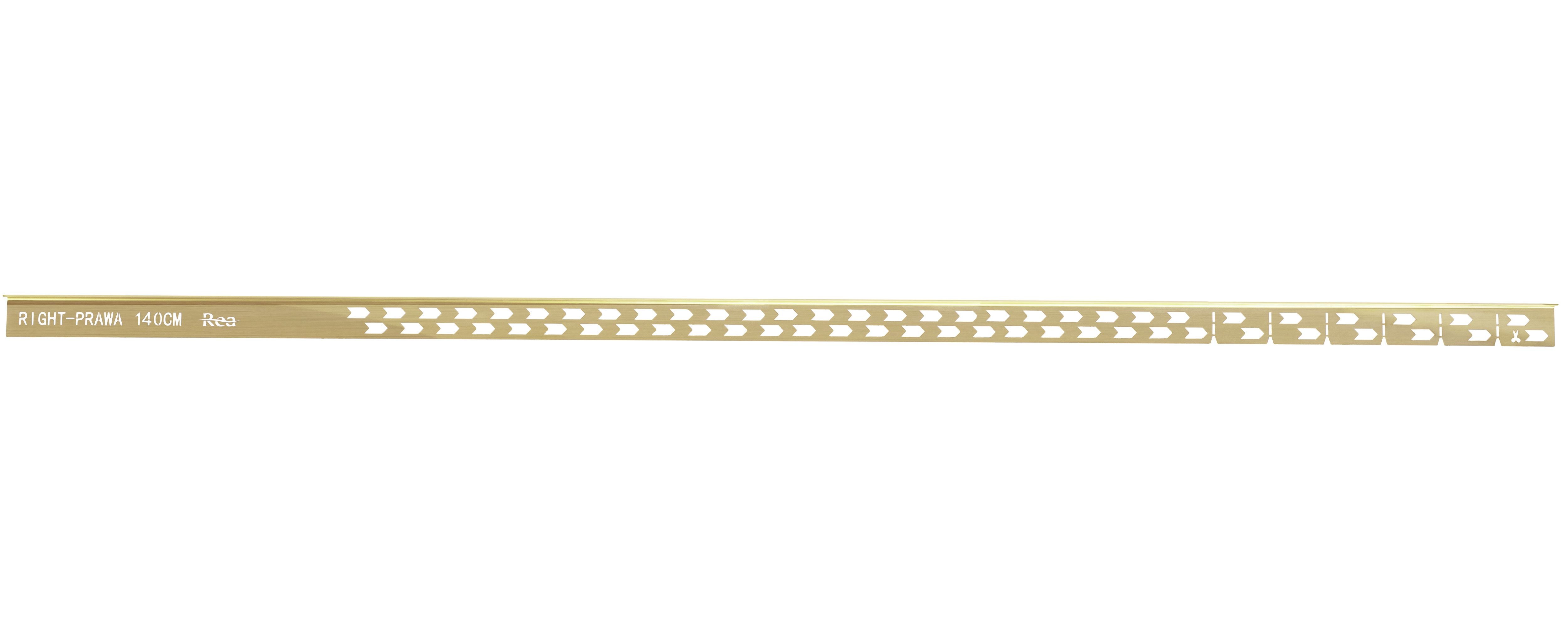Profilo Doccia Pendenzato 140cm Brush Gold sinistra