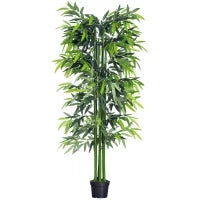 Pianta di Bambù Artificiale in Vaso da 180cm per Interni ed Esterni