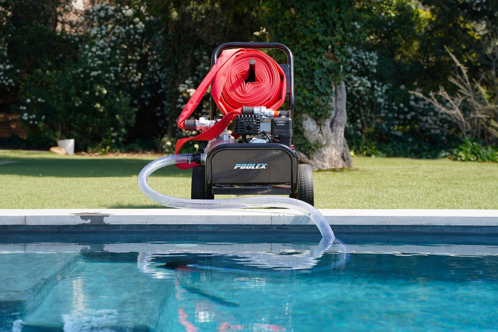 Motopompa Antincendio a Scoppio 4T Tubo 25m con Aspiratore Acqua e Carrello Pool Sam