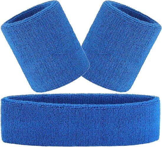 Set a 3 pezzi di fascia di seta - 1 fascia di testa e 2 fascie di polso per carnevale