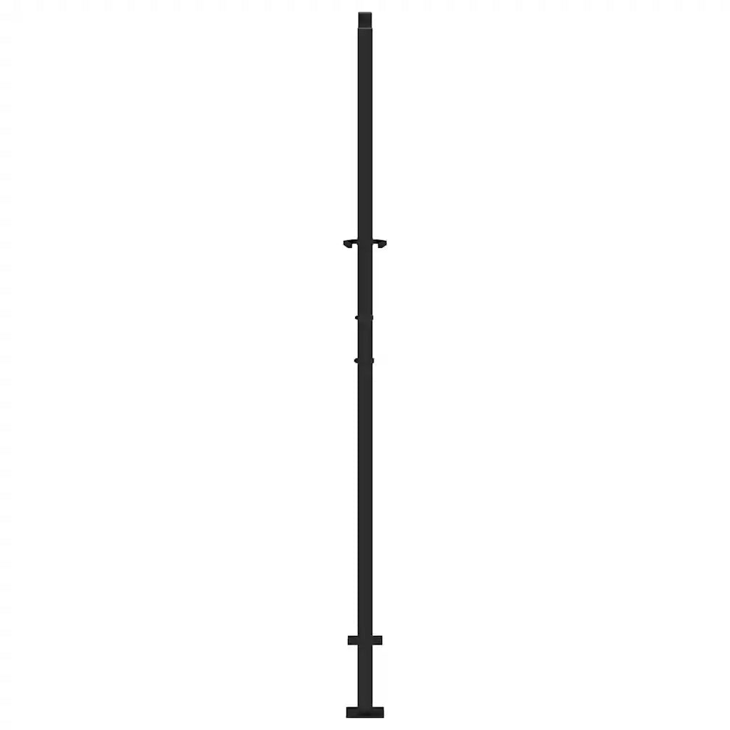 Cancello da giardino nero 100x175 cm in acciaio design leggero 4100952