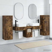 Set di mobili per il bagno 5 pz Rovere Fumo 33 x 34,5 x 100 cm 3405978