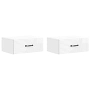 Mobiletto da notte a muro 2 pcs Bianco Lucido 49 x 34,5 x 20 cm 898624