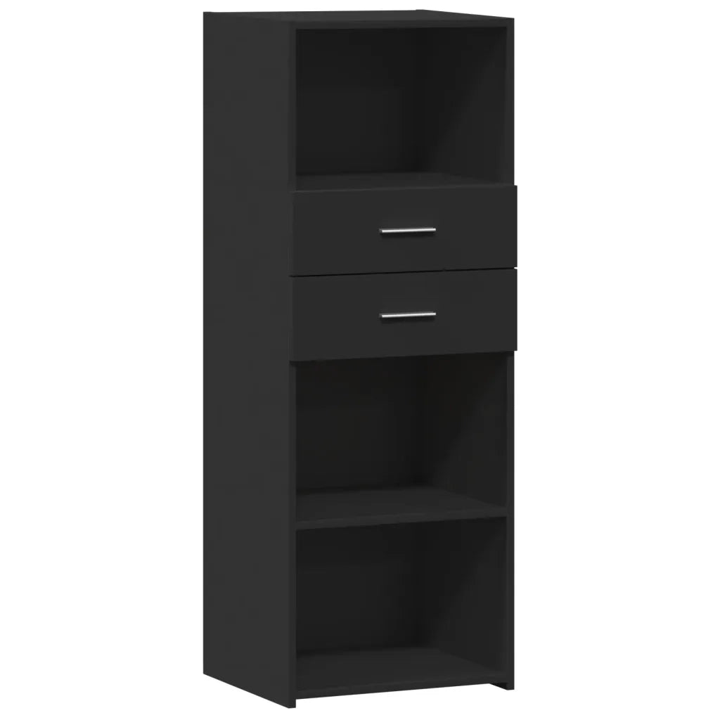 Credenza | Madia | Buffet da pranzo | Armadio da pranzo Nera 45x42,5x124 cm in Legno Multistrato