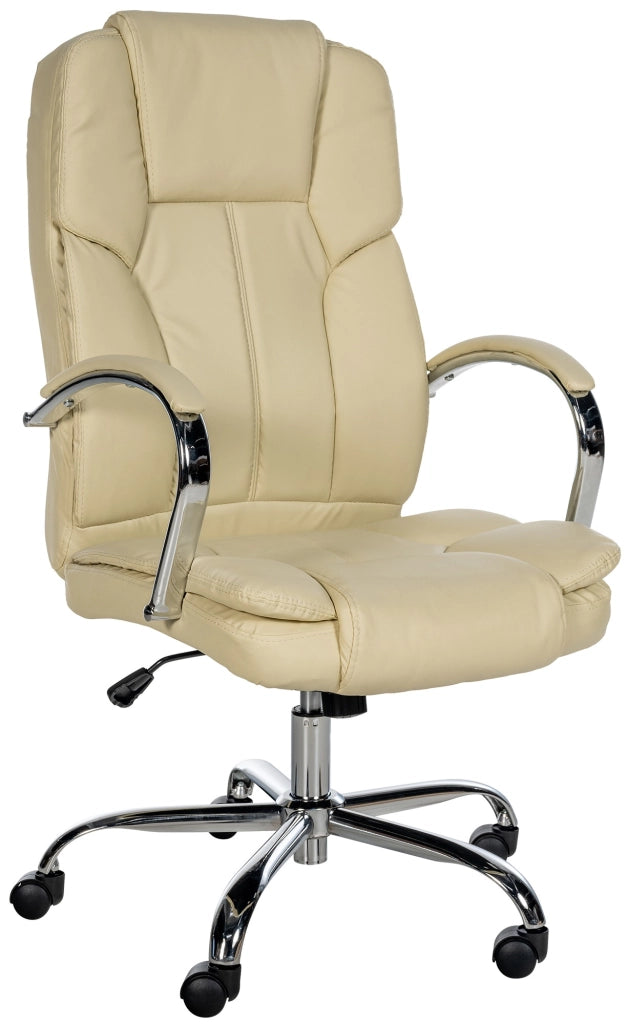 Poltrona ufficio XXL Xanthos in similpelle crema
