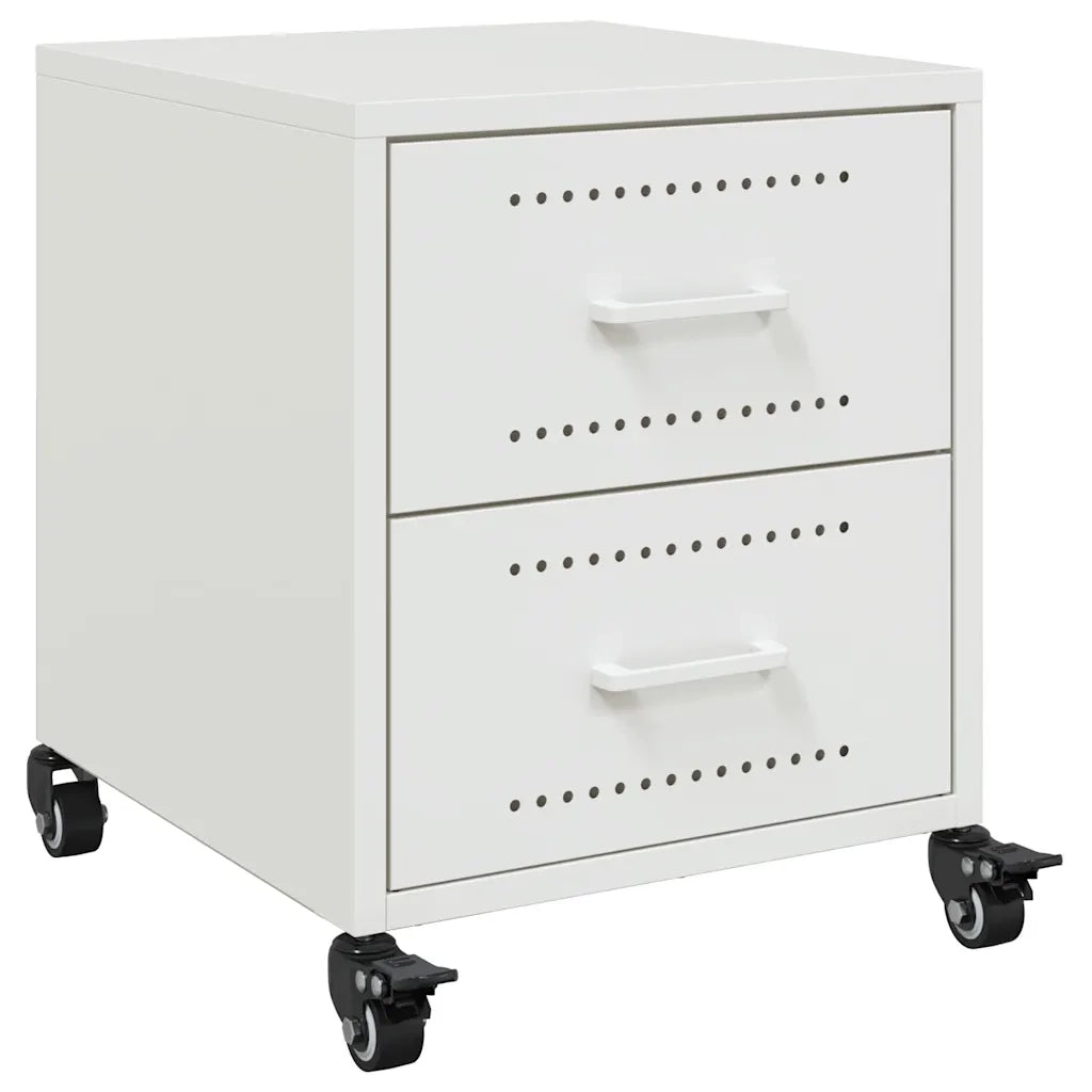 Comodini 2 pz Bianchi 36x39x43,5 cm in Acciaio 846637