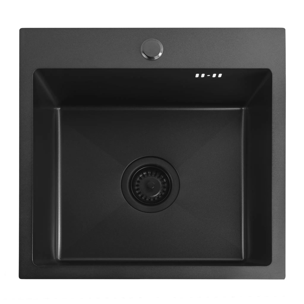 Lavello In Acciaio Con Set Di Accessori 3 Pz. Rea Leo 40 Black