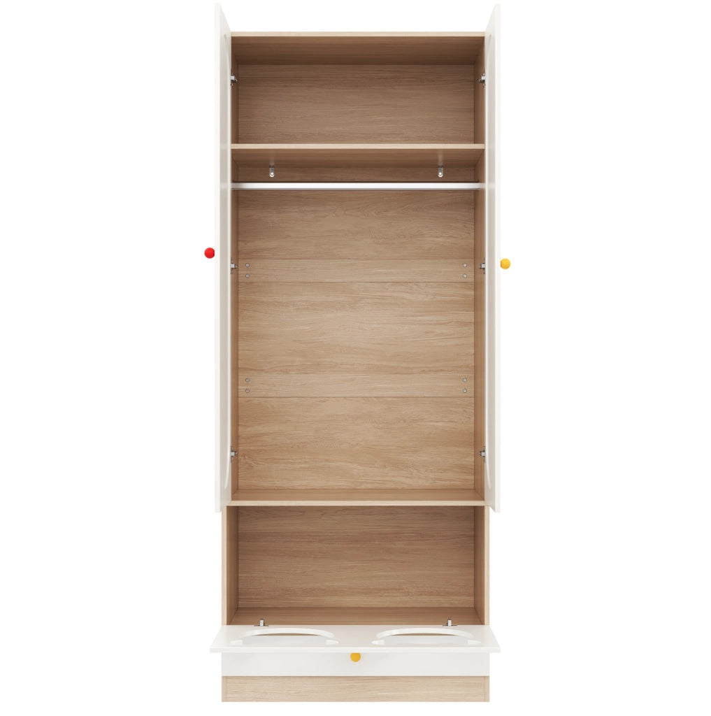Armadio per bambini a 2 ante 80 x 50 x 200 cm