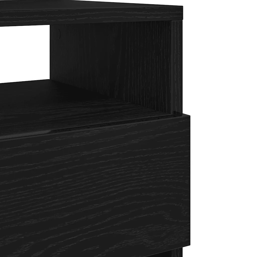 vidaXL Comodini 2 pz con 2 Cassetti Neri 40x33x60 cm
