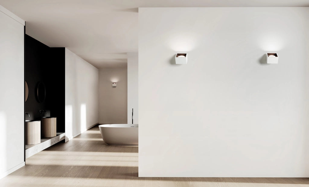 NASSO applique da Parete 1 Luce Quadrata Bronzo attacco GX53 120x120mm