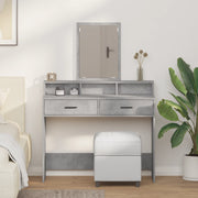Tavolo da Trucco  con Cassetti Grigio Cemento 100x41x140 cm