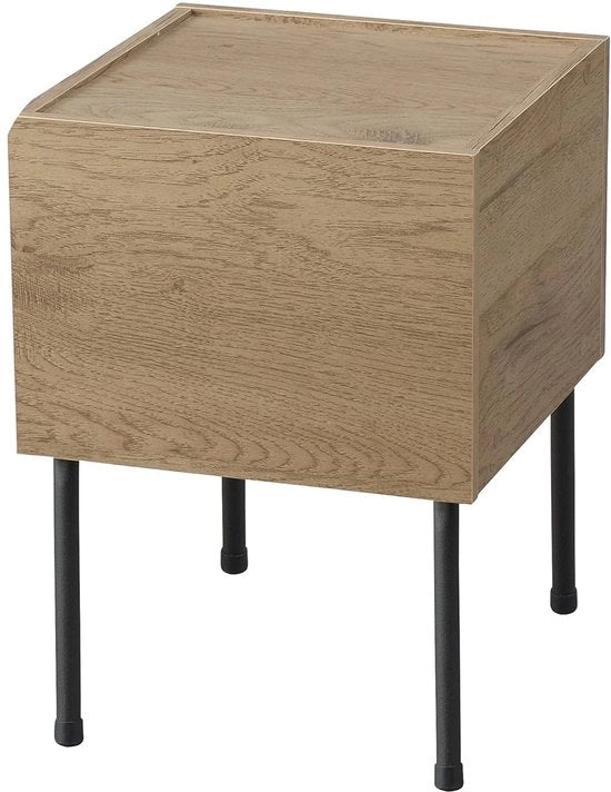 Comodino in legno con cassetto e ripiano progettato modularmente per salotto camera da letto studio IWST-300 AsBruin