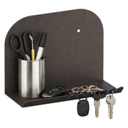 Ugento, Mensola un Ripiano, 28x12x23h cm Nero