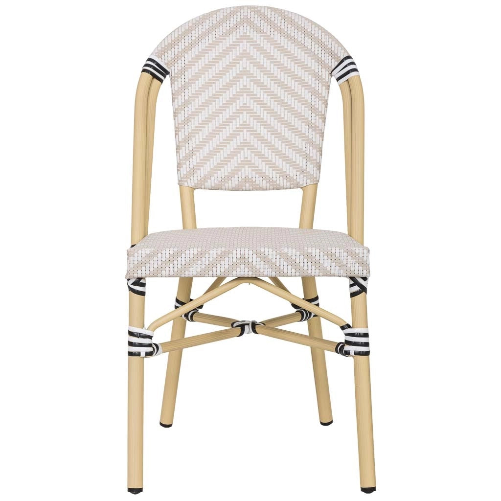 Poltrona in rotin sintetico crema, 46x57x88 cm