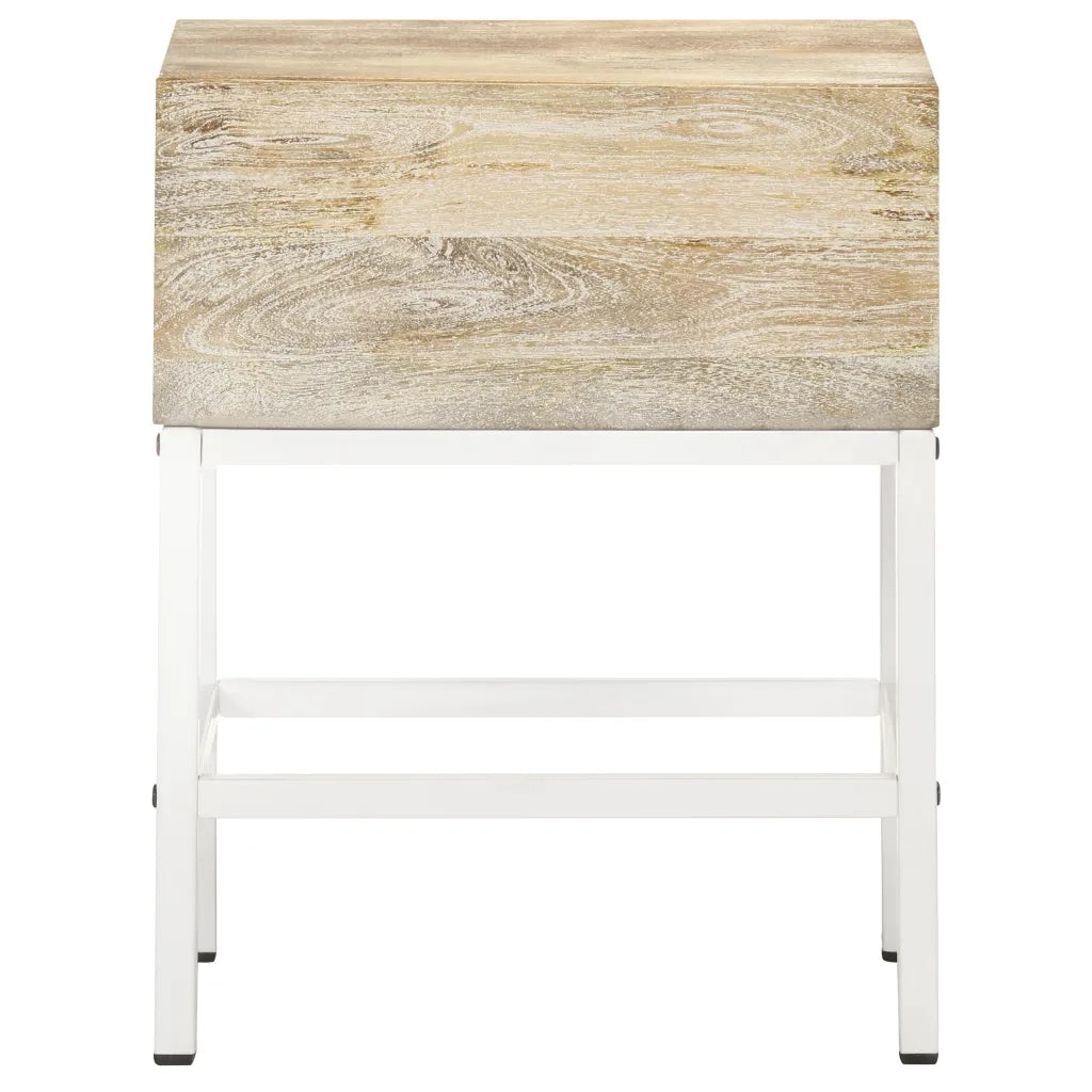 Comodino 40x30x50 cm in Legno Massello di Mango  cod mxl 29948