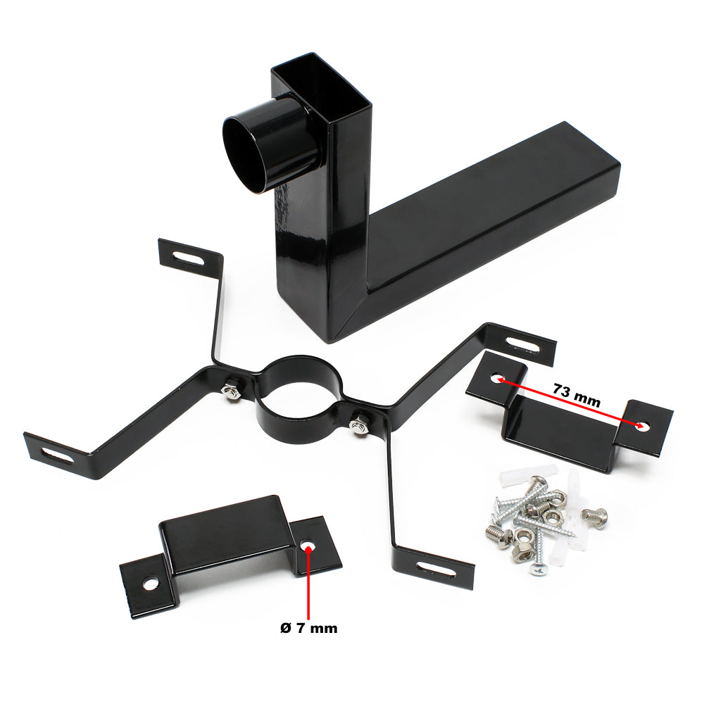 Cassetta postale americana a parete in acciaio zincato verde con supporto di montaggio