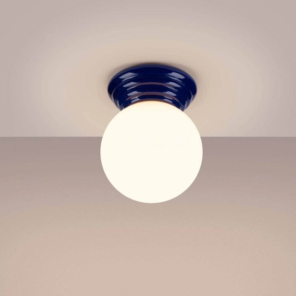 Plafoniera bagno ALBANO Pure Lume sfera opale G9 IP44