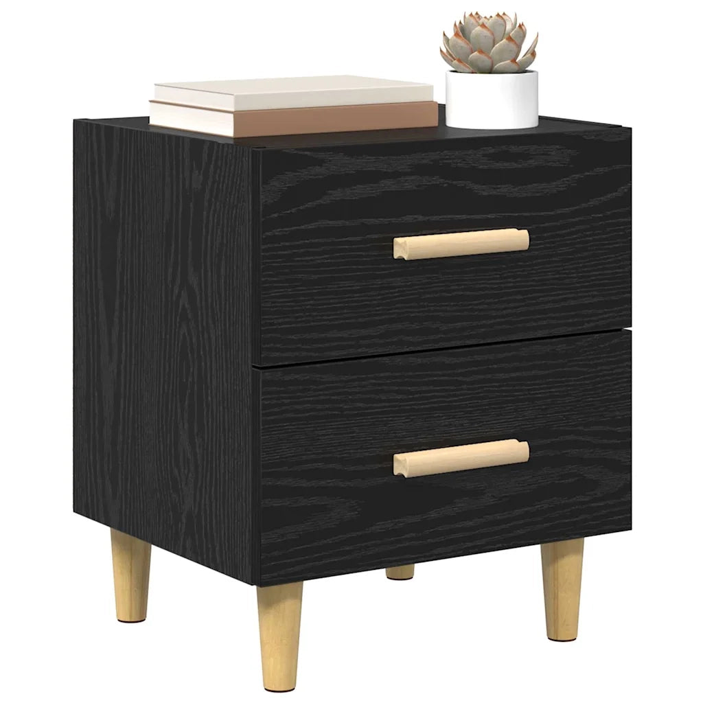 Armadietto per letto 2 pz Rovere Nero 40 x 35 x 47.5cm CFW9456257