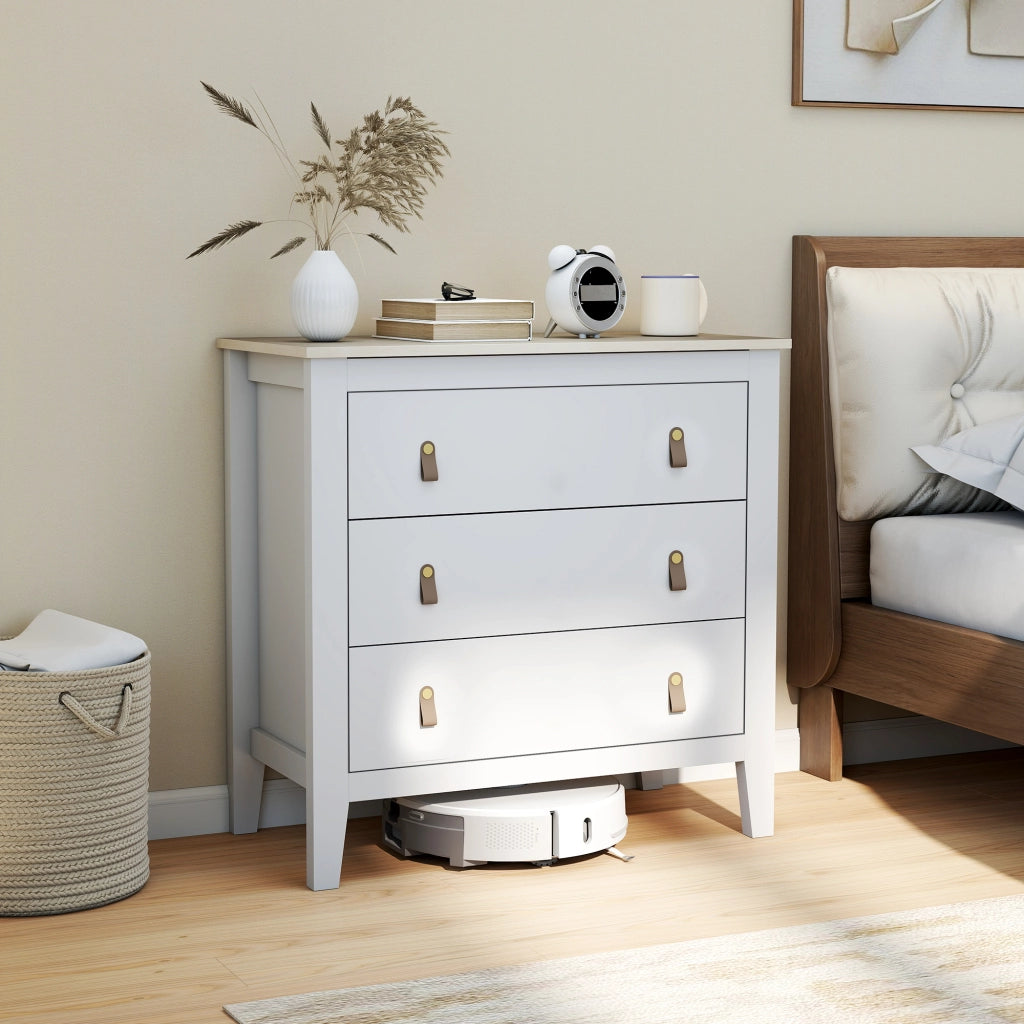 Cassettiera con 3 Cassetti ¨C zephmum ¨C 80x40x78,5 cm Bianco