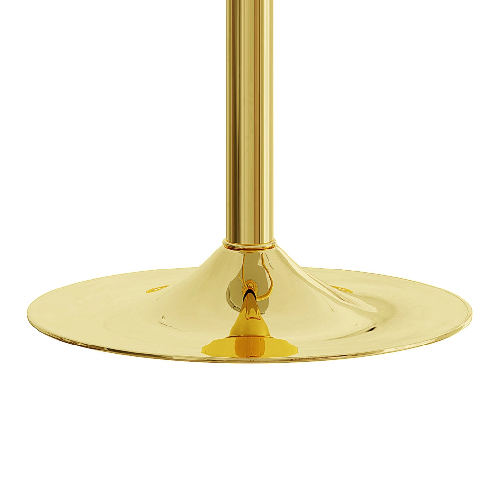 Sgabello da bar regolabile in altezza 2 pezzi, girevole a 360°, design bianco e oro in PU pelle, per cucina e isola snack