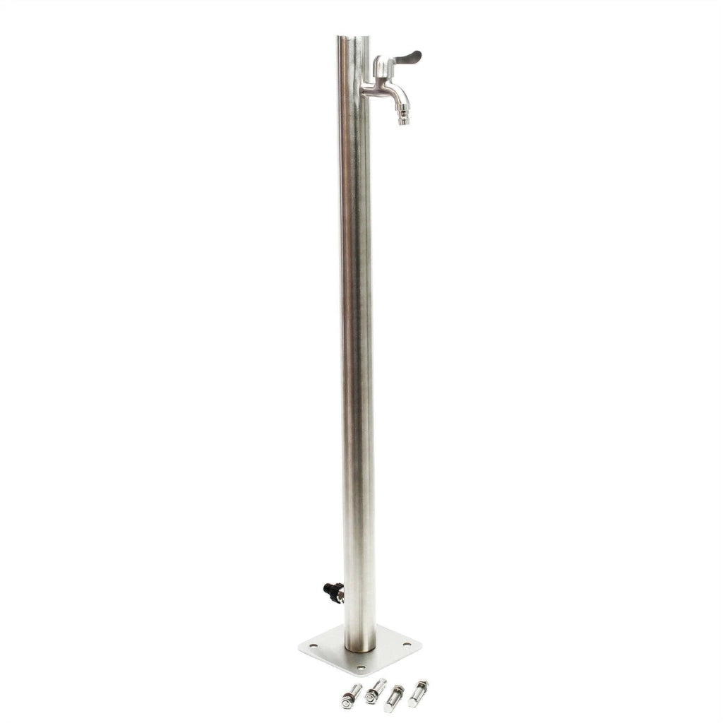 Colonna d'acqua da 95,5 cm rotonda punto acqua in acciaio fine distributore d'acqua da giardino pozzo 16_0002383