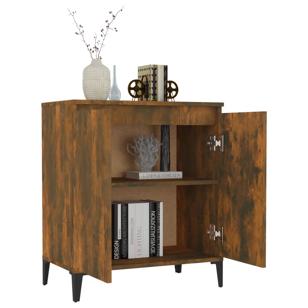 Credenza Rovere Fumo 60x35x70 cm in Legno Multistrato cod mxl 12192
