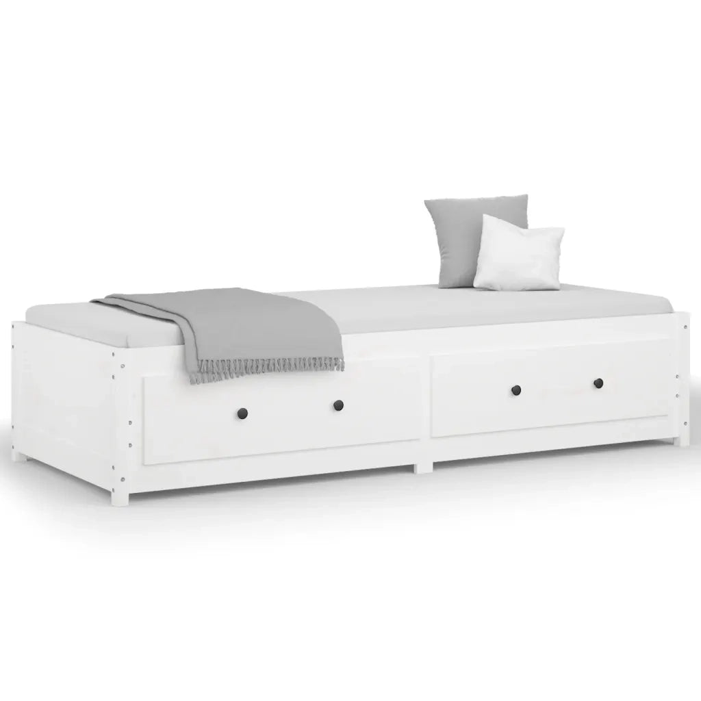 Dormeuse Bianca 90x190 cm Single in Legno Massello di Pino 821595