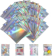 Tasche Holografica in Mylar Ziplock - Sacchetti Laser per Avvolgimento di Regali (Disegno Holografico 6 x 10 cm)