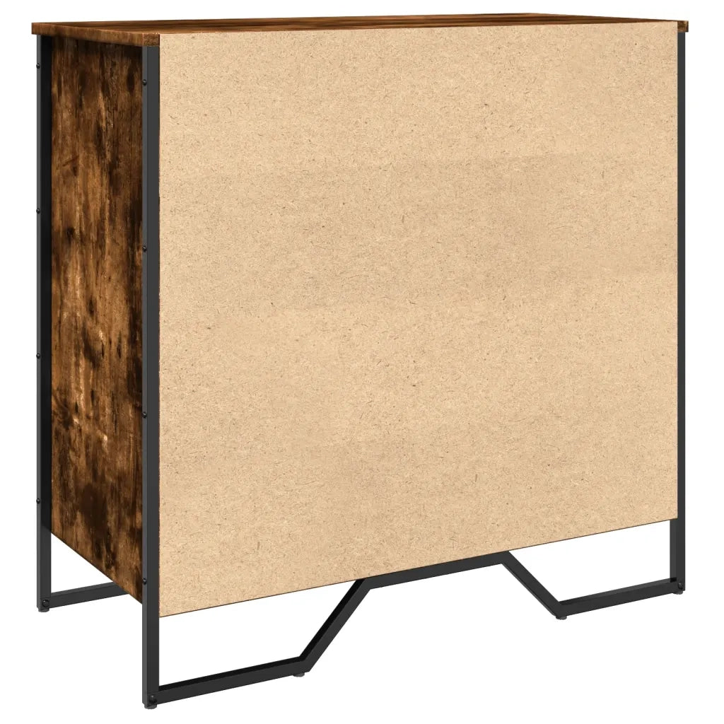 Scarpiera-Scaffale per scarpe Rovere Fumo 80x38x78 cm in Truciolato