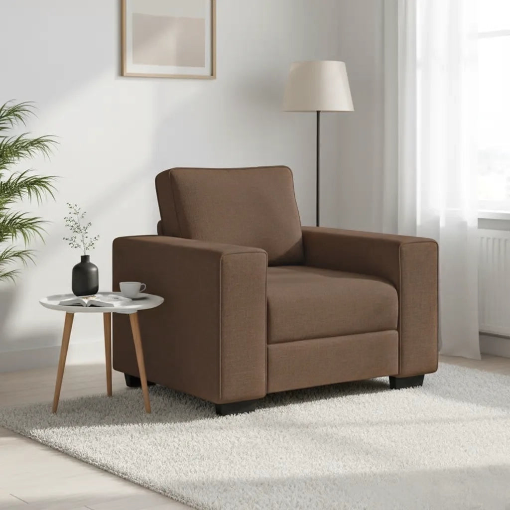 vidaXL Poltrona Marrone 60 cm in Tessuto