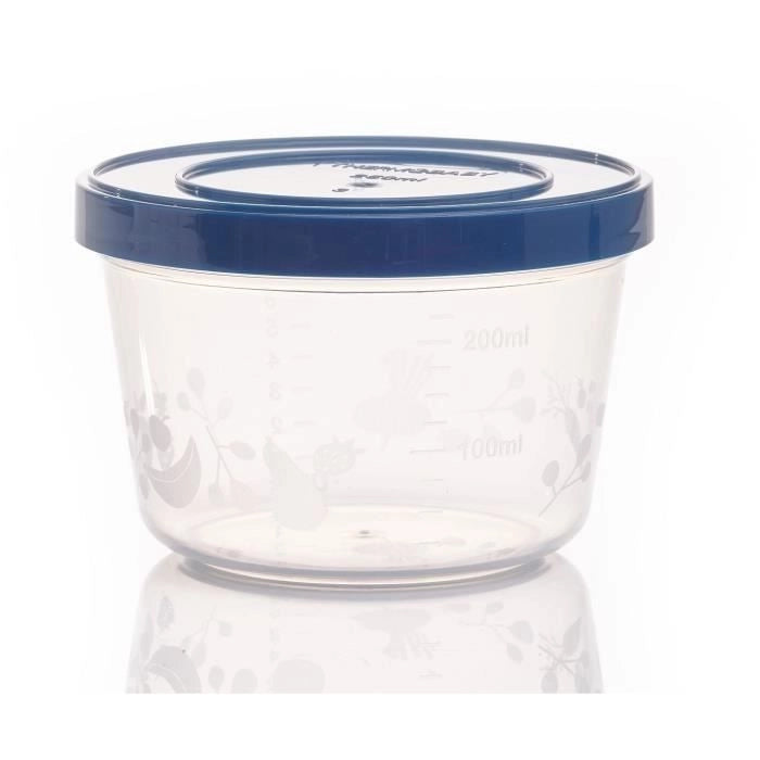 5 scatole portaoggetti da 250 ml