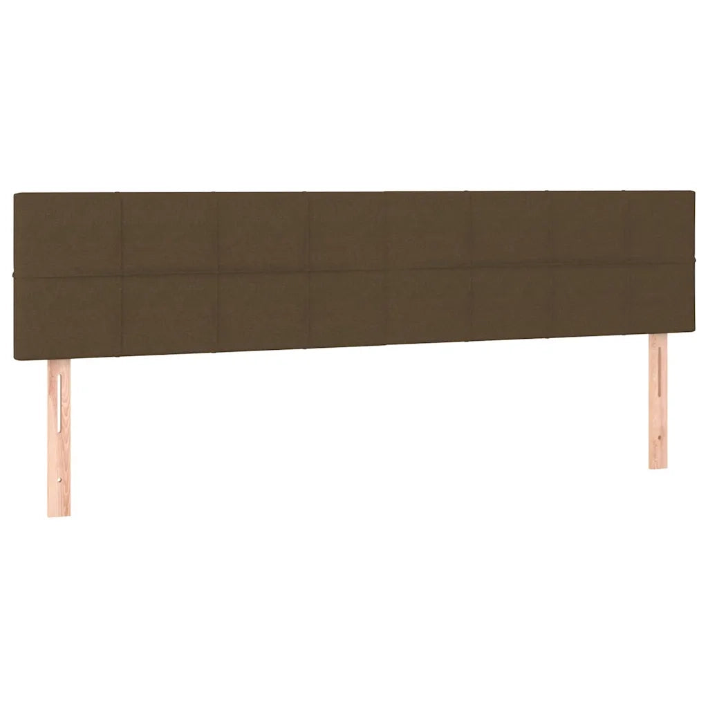 Giroletto a Molle con Materasso Marrone Scuro 120x190cm Tessuto