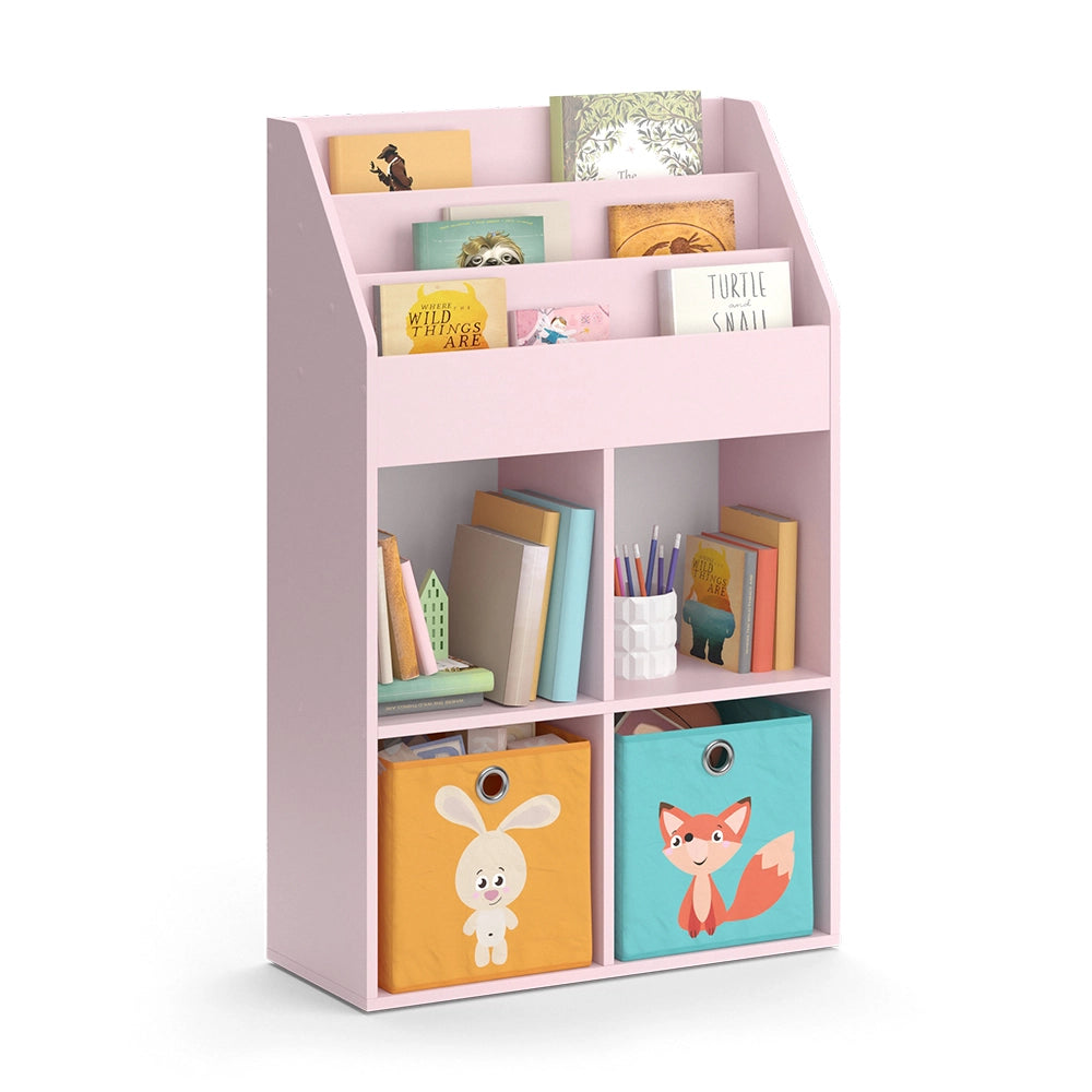Vicco Libreria bambini rosa 72 x 114.2 cm con 2 scatole pieghevoli (colorate)