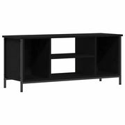 Mobile TV rettangolare moderno con vani contenitori 102 x 35 x 45 cm in legno composito di rovere nero 02_0052429