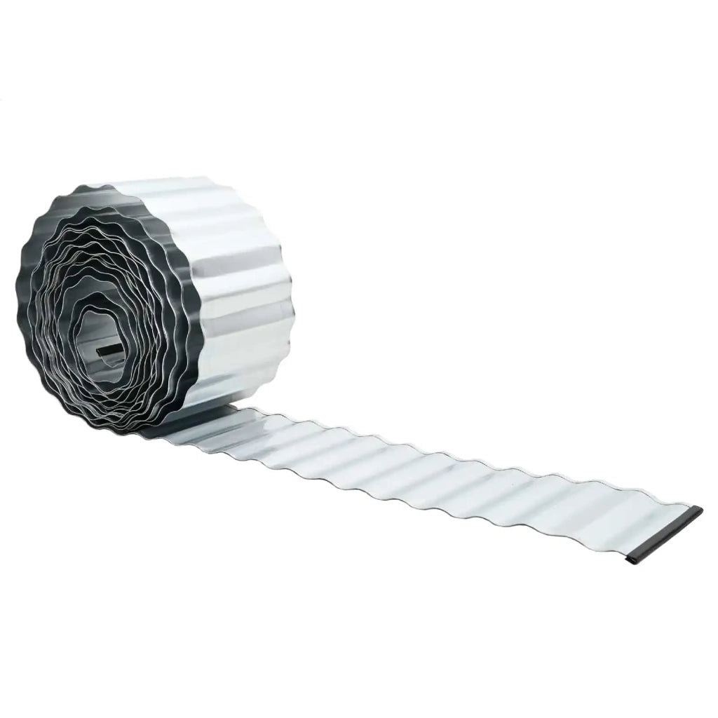Bordura per Prato 20 m x 15 cm Acciaio zincato Argento 42030144