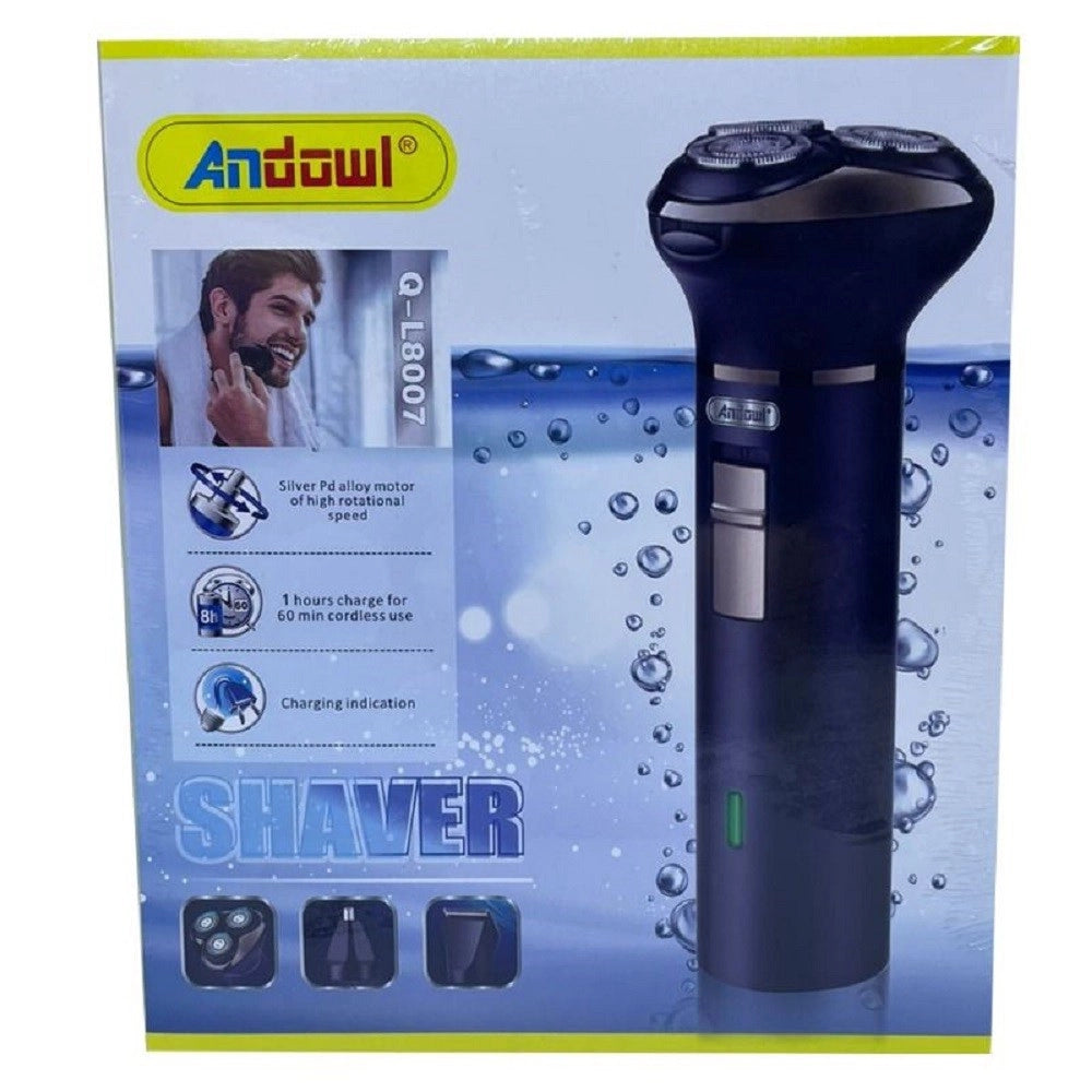 Trade Shop - Rasoio 3in1 Clipper Rifinitore Peli Naso Barba Q-l8007 Batteria Ricaricabile Usb -