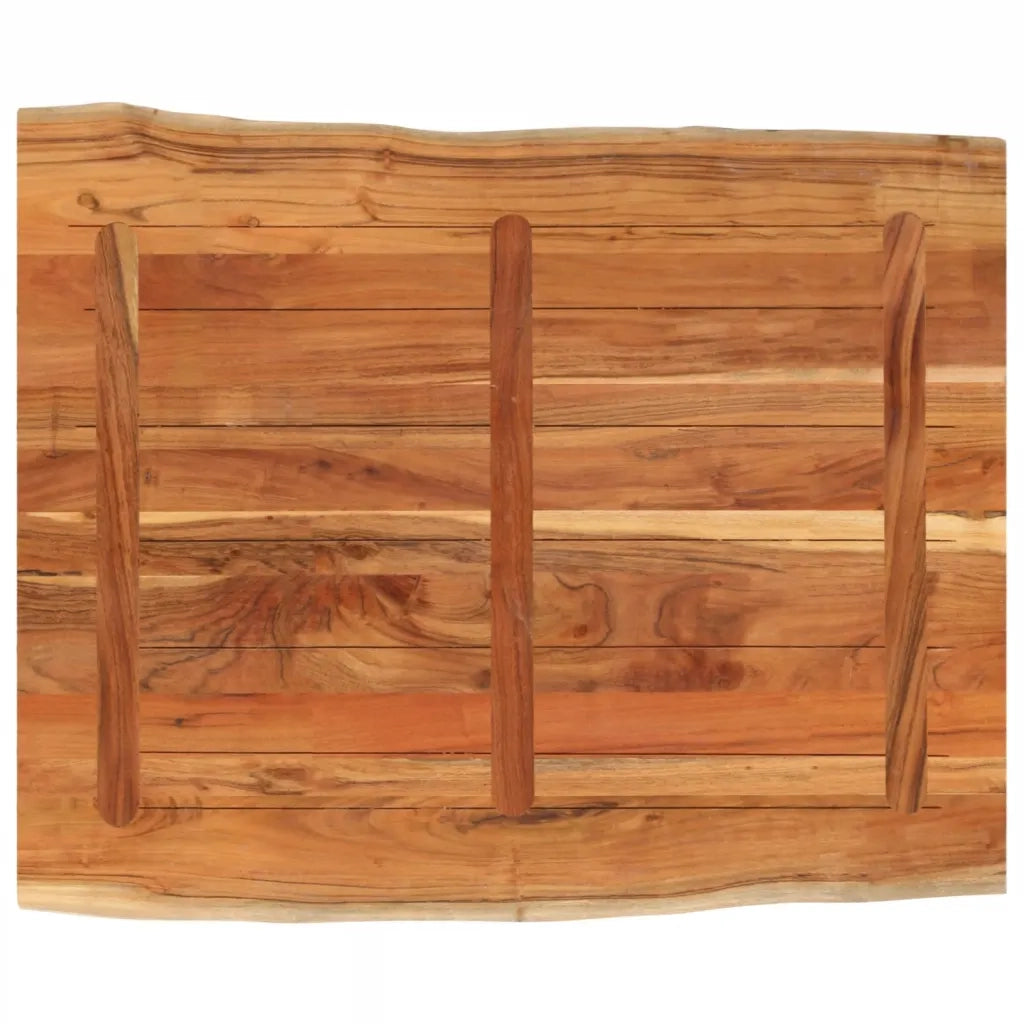 vidaXL Piano Tavolo 100x80x2,5 cm Rettangolare Legno Acacia Bordi Vivi