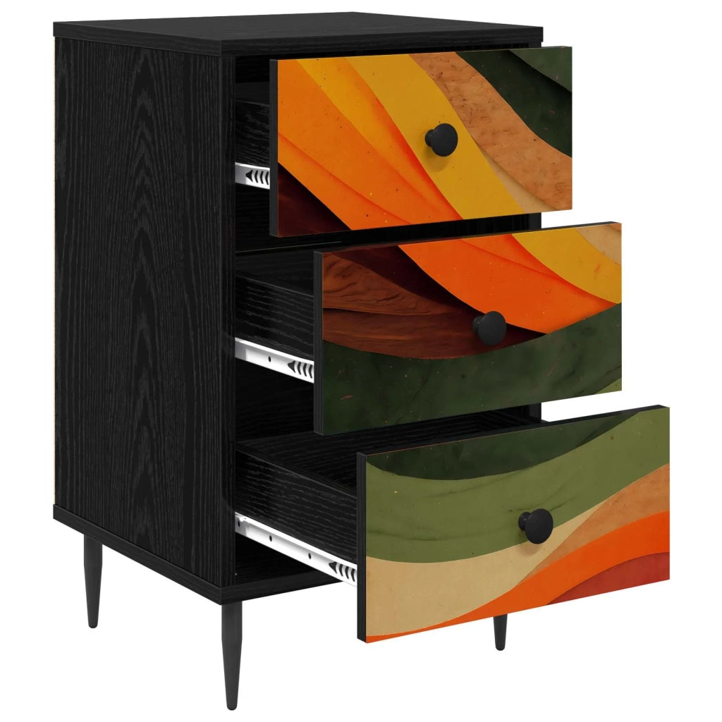 Armadio da Notte BONN 2 pz Rovere Nero 36 x 33 x 61 cm 8007334