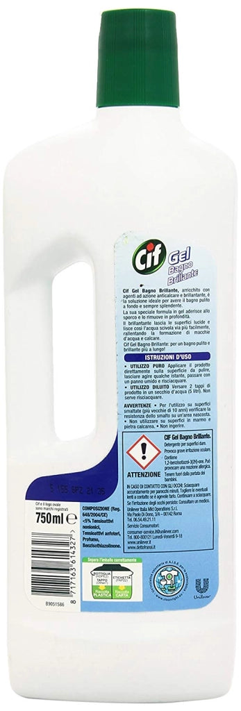 CIF GEL BAGNO BRILLANTANTE IN FORMATO DA 750ML
