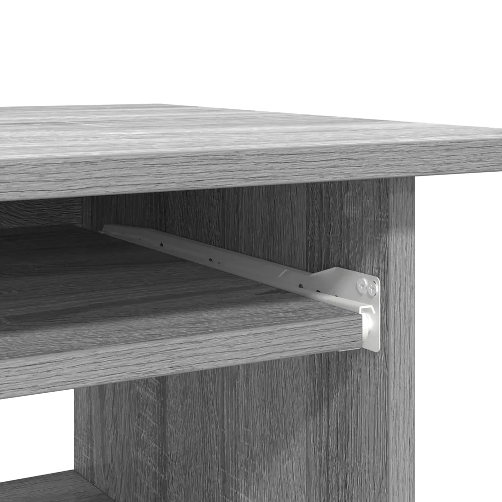 Scrivania | Tavolo da Ufficio Grigio Sonoma 80x45x74 cm in Legno Multistrato