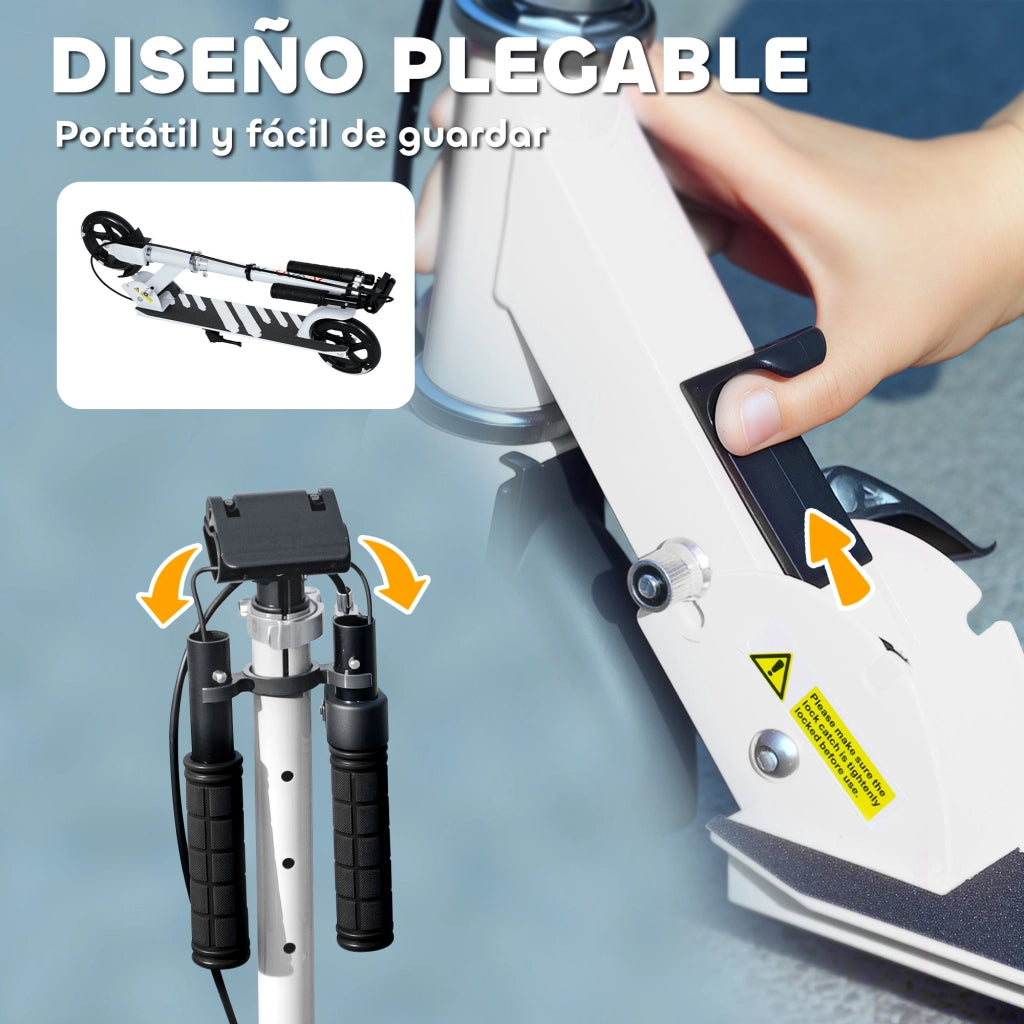 Pattinino Pieghevole per Bambini 3-8 Anni ¨C zephmum ¨C Bianco