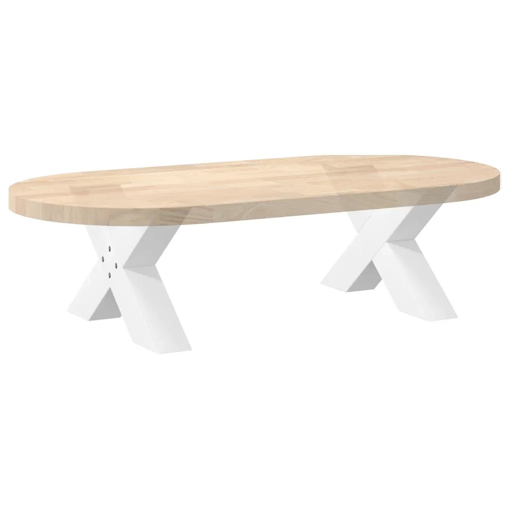 Gambe per Tavolino da Caffè a Forma di X 2 pz Bianche 60x(30-31) cm Acciaio 4012941