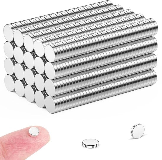 50 pezzi di magneti piccoli 5 mm x 1 mm, forti, magneti per frigorifero, magneti rotondi, magneti per lavagne bianche e magneetti per bacheche per hobby, ufficio e casa