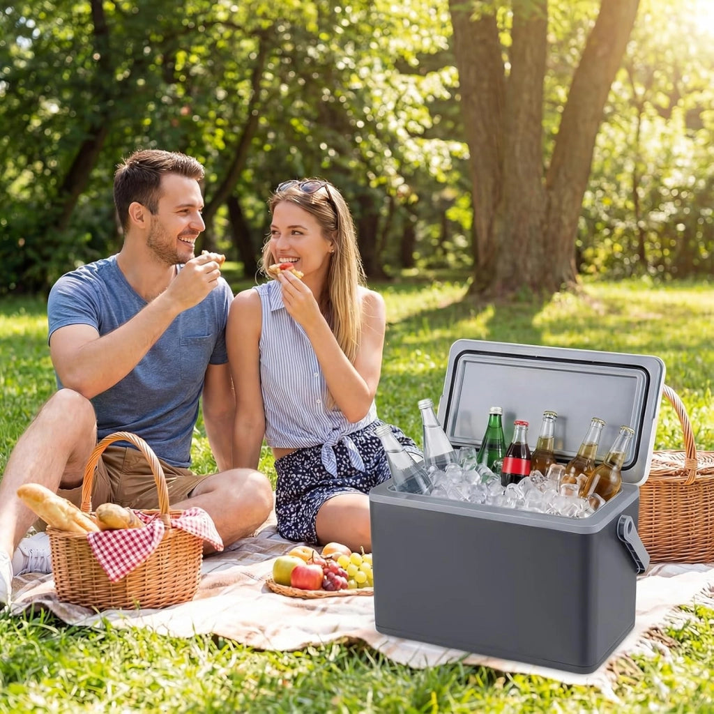 Raffreddatore Rigido Portatile 12L, Ghiacciaia Isolata con Impugnatura Facile da Afferrare, Mantiene il Ghiaccio per 3 Giorni, per Campeggio, Picnic e Pesca